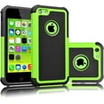 thumbnail image 1 of IBAOLE iPhone 5C Case, [Tmajor Series] [Turquoise/Grey] Shock Absorbing Hybrid Impact Defender Rugged Slim Case Cover Shell for IBAOLE iPhone 5C Hard Plastic Outer + Rubber Silicone InnerGreen/Black, 1 of 7