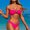 Pink Womens Swimsuits, variant on Summer up to 65% off kttectoa Bandeau Top Triangle Bikini Bathing Suit Sets Plus Size Swimsuit Solid Bathing Suits Crewneck Swim Suits for Womens Vacation Get It Today