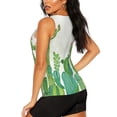 thumbnail image 3 of Fotbe Cartoon Cactus Womens Loose Fit Casual Flowy Slim-Fit Tank Tops Athletic Round Neck Trendy Sleeveless Summer Tops for Gym and Yoga-X-Large, 3 of 7