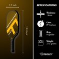 thumbnail image 2 of Pickleball 1 Paddle Elite, Polypropylene Carbon Fiber Core With Propeller Grip For Speed & Spin, Includes Paddle Cover & 1 Ball | Designed For Power & Controlled Spin, 2 of 5