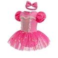 thumbnail image 2 of WIBACKER Infant Baby Girls Princess Romper Costume Onesie Fancy Dress Bodysuit with Headband Halloween Birthday Dresses, 2 of 7