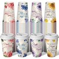 thumbnail image 1 of 100 Pcs Christian Floral Coffee Cups with Lids 16 oz Paper Floral Tea Cups Bulk Disposable Bible Verse Coffee Drinkware for Christian Religious Wedding Baby Shower Home Offices Supplies, 1 of 6