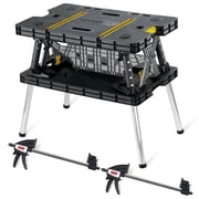 Open Box Keter Portable Folding Work Table Tool Storage Stand Construction Workbench