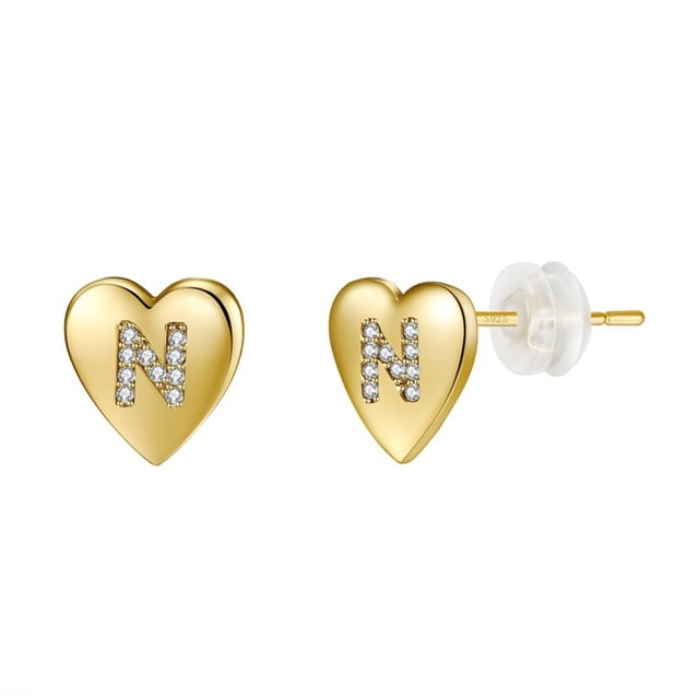 Pendientes para mujer, regalos para mujer, tendencia de moda, pendientes de aleación combinables con 25 letras, accesorios para damas, pendiente A