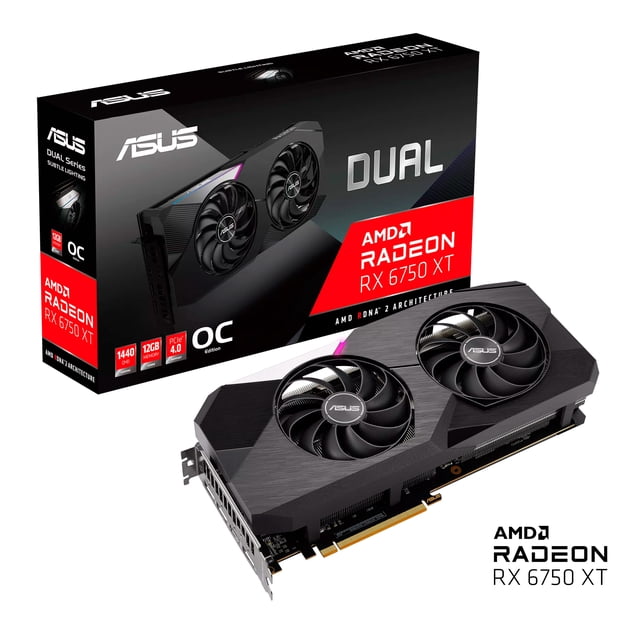 TARJETA DE VIDEO Asus RX 6750 XT DUAL RADEON OC 12GB DDR6 DUAL-RX6750XT-O12G