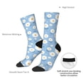 thumbnail image 2 of Yiaed Daisies Flowers Print Great elasticity Crew Socks Sports socks for Men and Women, 2 of 5