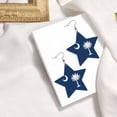 thumbnail image 4 of Leather Star Hook Earrings South Carolina Flag Print Earring Dangle Drop Earring For Women, 4 of 6