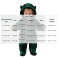 thumbnail image 3 of Gamivast Romper Jumpsuit Baby Fleece Plaid Sherpa Winter Snowsuit Toddler Warm Hooded Outerwear with Cute Bear Ears Full Zip Outfit for Infant, 3 of 6