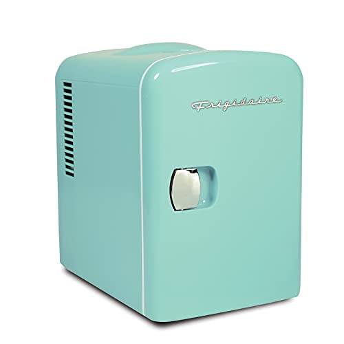 Frigidaire Mint EFMIS149_AMZ Mini Portable Compact Personal Fridge Cooler, 4 Liter Capacity Chills Six 12 oz Cans, 100% Freon-Free & Eco Friendly, Includes Plugs for Home Outlet & 12V Car Charger
