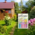 thumbnail image 3 of MIZHONA 28" x 40" Burlap Spring Garden Flag,Double-Sided Easter Eggs Summer Outdoor Decoration, 3 of 5