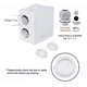thumbnail image 5 of Caja Estanca Ip55 Conexiones Exterior Cctv 8.5 x 8.5 x 5 cm 14 pcs , Blanco, 5 of 5