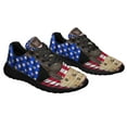 thumbnail image 6 of Chocolate Labrador Dog American flag Shoes Sneakers Black Size 6, 6 of 7