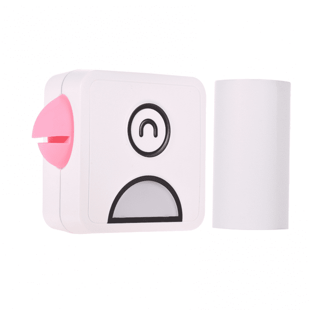Pocket Thermal Printer Thermal Photo Printer 200dpi Portable BT Picture Label Memo Receipt Paper Printer(Pink)