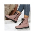 thumbnail image 6 of Rockomi Womens Fashion Work Boot Comfortable Lace Up Ankle Boots Outdoor Slip Resistant Round Toe Pink 5, 6 of 9