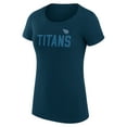 thumbnail image 2 of Women's G-III 4Her by Carl Banks Navy Tennessee Titans Dot Print Lightweight Fitted T-Shirt, 2 of 3