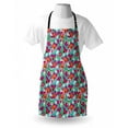 thumbnail image 3 of Colorful Apron Hand Drawn Floral Composition with Coming of the Spring Theme Botanical Pattern, Unisex Kitchen Bib Apron with Adjustable Neck for Cooking Baking Gardening, Multicolor, by Ambesonne, 3 of 3