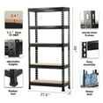 thumbnail image 5 of Inolait 5-Tier Adjustable Steel Shelving Unit 27.6"W x 12"D x 59" H, Black, 5 of 6