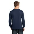 thumbnail image 3 of Port & Company Long Sleeve 5.4-oz. 100% Cotton T-Shirt. Navy. 2XL., 3 of 3