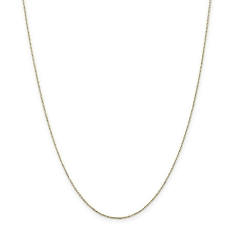 Yellow Gold Diamond Cable - 14K Yellow Gold .8mm Diamond Cut Cable Chain Necklace Size 30