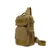 thumbnail image 1 of Qarigey extensible de tela con bandolera transpirable para acampar y escalar, bolsa de pecho, capacidad para equipo de Camping Bolsas de mensajero y de hombro Marrón, 1 of 6