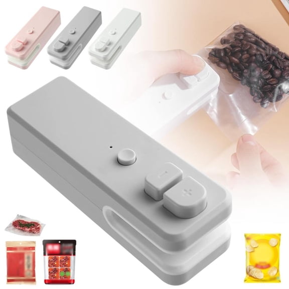 Clearance Sealing Equipment under $6 Mini Bag Sealer Heat Seal Tool Upgraded 2 In 1 Rechargeable Portable Handheld Vacuum Food Sealer 2024 Portable Mini Sealing Household Machine For Snacks Vege
