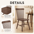 thumbnail image 4 of Fancrou Farmhouse Windsor Dining Chairs Set of 4, Spindle Back Wood Chairs for Kitchen and Living Room, Country Style Restaurant Seating, Dark Walnut, 4 of 13