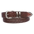 thumbnail image 2 of Men's 1 1/8 Inch (30 mm) Braided Leather Dress Lacing Belt, 2 of 2