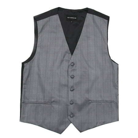 Mens Dress Fashion Suits - Men's Plaid Dress Vest for Tuxedo and Suit Proms and Weddings
