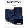 thumbnail image 6 of DOKOTOO Women's Jean Shorts Casual Summer Denim Shorts with Raw Hem and Large Pockets High Waisted Stretchy Distressed Shorts, 6 of 8