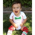 thumbnail image 4 of Noah's Boytique Baby Boys Christmas Outfit Red White Stripe Suspenders Santa Pictures 6-12 Months, 4 of 4