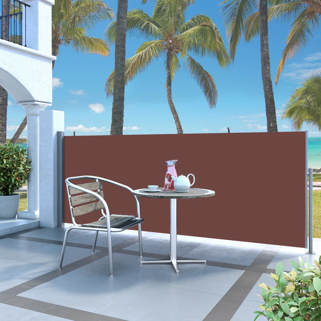 Beige 9.8 x 5.2ft Belleze Retractable Side Awning Patio Waterproof Sun Shade Screen Divider w/Handle