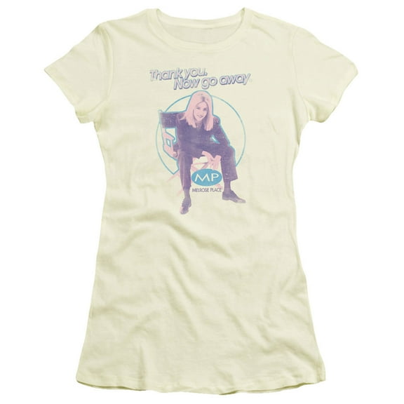 Melrose Place Love Amanda Junior Women's Sheer T-Shirt Cream
