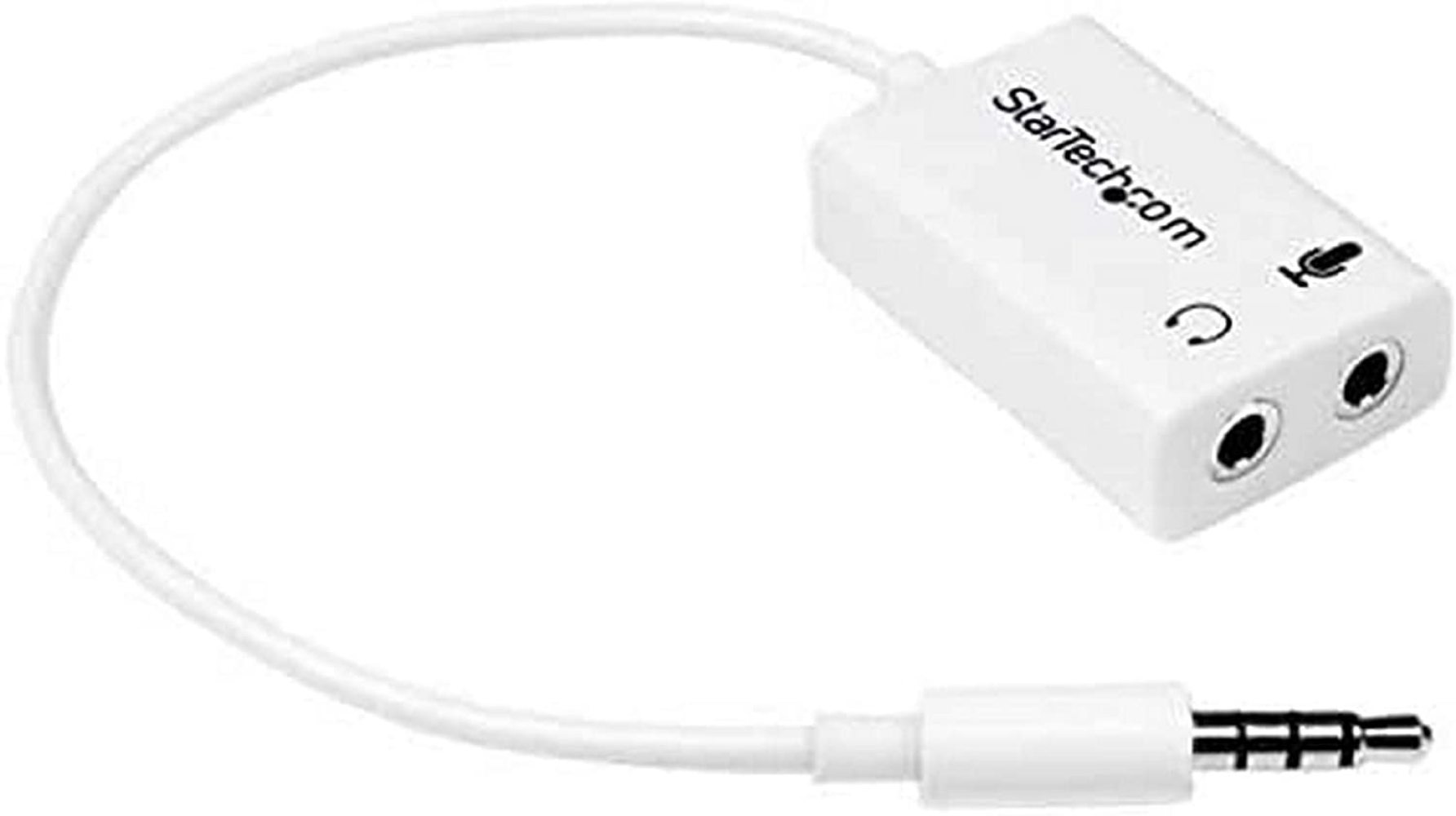 StarTech 3.5mm 4 Position to 2 x 3 Position 3.5mm Headset Splitter