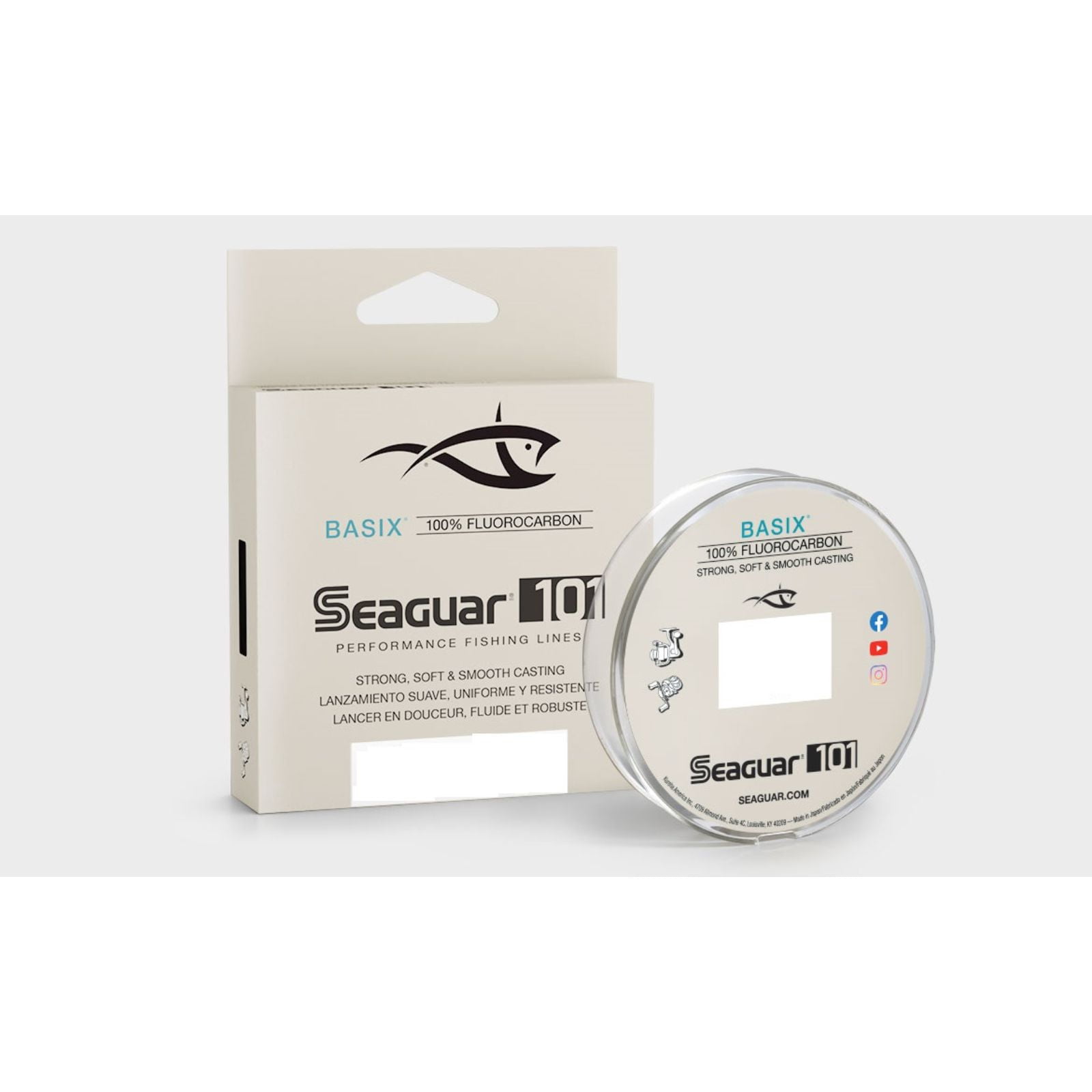 Seaguar BasiX 100% Fluorocarbon Fishing Line, 4lbs 200yds