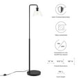 thumbnail image 2 of Modway Element Transparent Glass Glass and Metal Floor Lamp, Black, 2 of 7