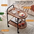 thumbnail image 4 of golytefs Walnut Wood Nordic Corner Table Large Capacity Movable Small Desk Wear Resist Elegant Coffee Table for Reading Book Tea Vase, 4 of 9