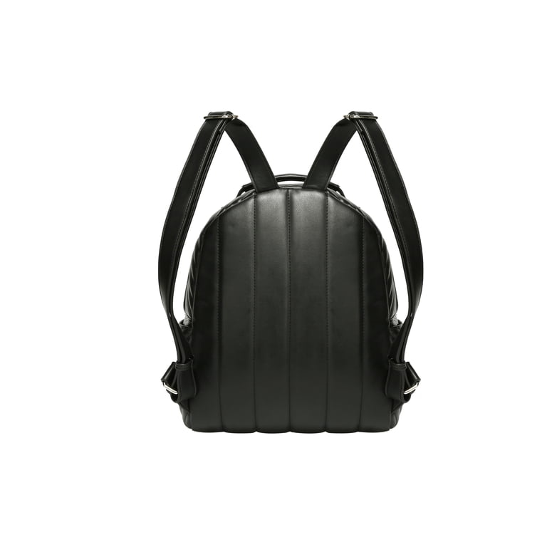 NWT Daisy Rose Quilted Multi Function Backpack Bag - Black - Vegan Leather Daisy Rose Quilted Backpack Bag - Luxury PU Vegan Leather  main image 2