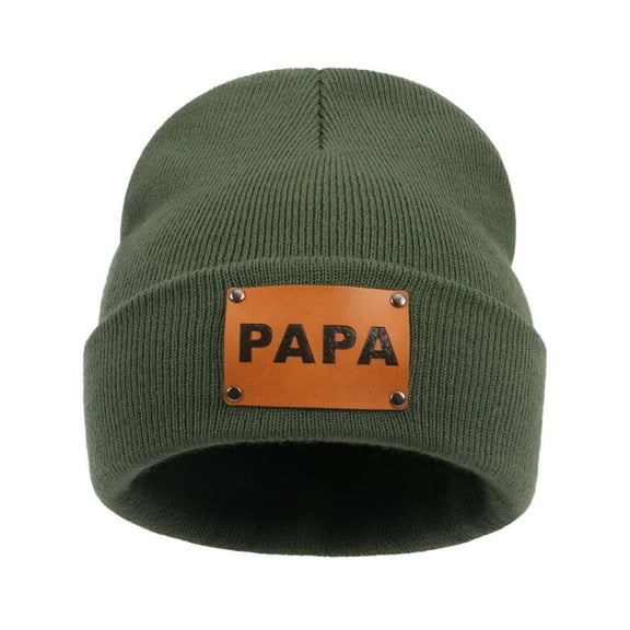 CUZIBR Winter Hat Set Men'S Letter Print Fashion Knit Hat Stylish Casual Solid Color Skull Caps Soft Trend Beanies Stylish Ski Hats,Army Green,One Size