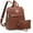 Light Coffee, variant on Women Fashion Backpack Purse Travel Shoulder Bags and Purse 2Pcs