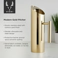 thumbnail image 3 of Viski Lemonade Pitcher - Stainless Steel Durable Metal Drink Carafe with Handle, 3 of 8