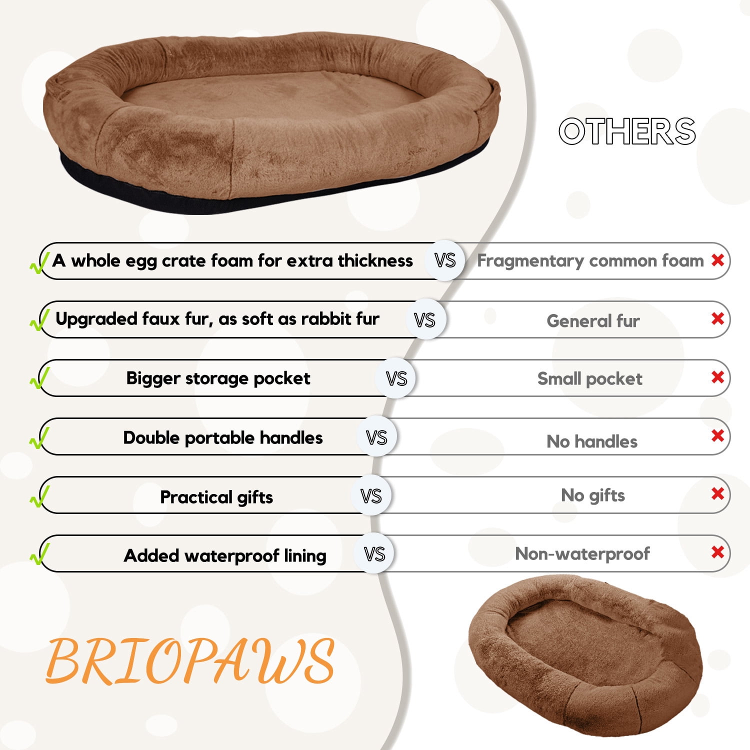 Human Dog Bed for Pets and Adults, 71"x45"x14" Human Size Giant Dog Pets Bed, Washable Faux Fur Cover for Humans with Blanket and Pillow,Dark Brown