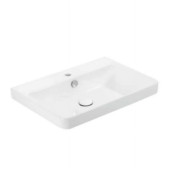 Ws Bath Collections Luxury 60.01 WG Luxury 23-13/16" Rectangular Ceramic Drop In Or Wall