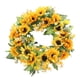 thumbnail image 4 of de flores artificiales de 16 '' con girasol amarillo y calabazas con hoja para puertas de , interiores o exteriores, decoración de Macarena Guirnalda de guirnalda de pared de puerta delantera, 4 of 7