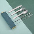 thumbnail image 1 of Stainless Steel Knife Fork Spoon Straw Brush Set Portable Cutlery Multi-function Flatware Outdoor Picnic Utensil Kit, 1 of 5