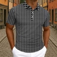 thumbnail image 2 of Tbopshirt Mens Shirts Short Sleeved Plus Size with Collar Business Collar Casual Sports Printed Button Top Shirt,S-3XL, 2 of 3