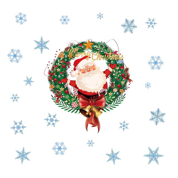 Christmas Window Clings,Christmas Window Decorations Christmas Clings Large Size Christmas Stickers Christmas Decorations Christmas Decor for Glass Double-Sided Window Clings with Snowman