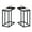 Black, variant on VECELO C-Shaped Sofa Side Table, Wood Narrow End Table with Metal Frame for Living Room/Bedroom/Office, Brown