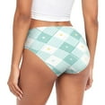thumbnail image 6 of Women's Underwear Teal Argyle Pattern Hipster Panties Underwear for women, X-Small, 6 of 9
