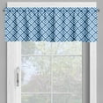 thumbnail image 4 of Ambesonne Abstract Valance & Curtain, Geometric Diamond Form, 55"x45", Navy Sky Blue White, 4 of 6