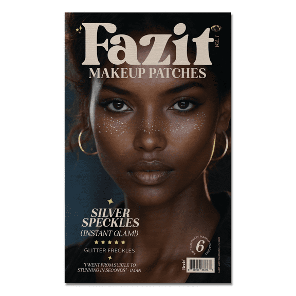 Fazit Glitter Freckle Makeup Patches, Silver Speckles, 6 Count